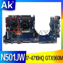 ASUS N501JW 노트북 컴퓨터 메인 보드 W/I7-4710HQ 8G RAM 100 테스트 용 마더, 한개옵션0