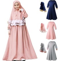 아바야 중동옷 드레스 전통의상 Kaftan 이슬람 드레스 2 피스 긴팔 맥시 기도 부르카 Jilbab 세트 의류 라마단