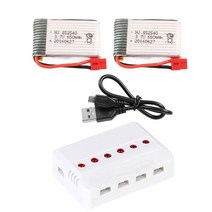 SYMA X5UW WDS1 드론배터리 드론부품, 30. (X5U) 650mah2개+6in1충전, 1개