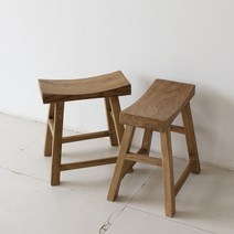 오래된 느릅나무 낮은 의자, 46x22x48