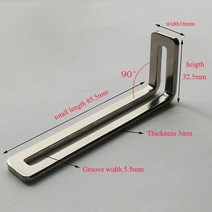 앵글브라켓 니켈 도금 코너 브래킷 조절 90도 L 모양의 앵글 커넥터 선반 지원 액세서리, 02 M