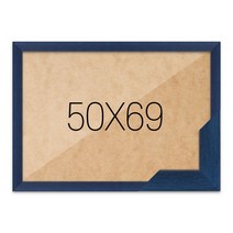 퍼즐액자 50x69 고급형 슬림 우드 블루, 단품