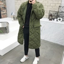 용된다 겨울 남자 항아리 퀄팅 깔깔이 롱패딩 점퍼