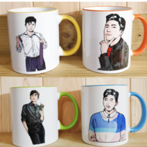 임영웅 굿즈 임영웅 머그컵 미스터트롯굿즈 미스터트롯 장민호 영탁 김호중 정동원, 4개셋트, 4개셋트