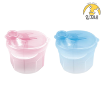 휴대용 분유통 소분 일회용 분유 외출용 저장 팩 디스펜서 비비또 3칸 분유케이스, 핑크