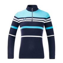 임페리얼 [임페리얼] 여성 스트라이프 하프집업 티셔츠 네이비 (P0Z140349)