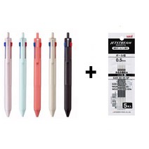 유니 제트스트림 멀티 볼펜 전용 리필심 SXR-80 0.5mm, $507 라이트핑크+검정5P, 1세트