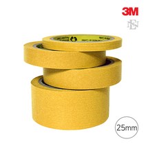 (3M 244 고열마스킹 25mm) 내열 종이 테이프 낱개, 1롤