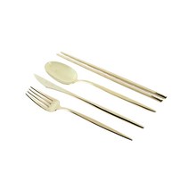 벨로아이녹스 스피릿 티타늄 샴페인 무광 디너 커트러리 4종 1인조