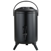 업소용 보온 물통 보냉통 카페 이중 대용량 보온통, 매트블랙래커10L