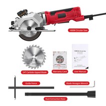 소형전기톱미니 원형 톱 4.8 Amp 4-1/2 인치 3500RPM 목재 타일 절단용 레이저 가이드 포함 전기, 03 UK Plug