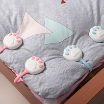 고정집게 귀여운 고양이 발바닥 이불커버홀더 이불밀림방지고정