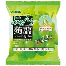 오리히로 푸른과 곤약 젤리 무스카트 20g 파우치 × 6 개 × 24 봉지 입 × (2 케이스)