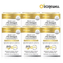 [KT알파쇼핑][로니웰] 멀티케어 알티지 오메가3 1 210mg × 30캡슐 6개 (6개월분), 30정