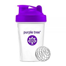 Purple tree 단백질 쉐이크 병 누출 방지 믹서 컵 스테인리스 스틸 블렌딩 볼 포함 | 단백질 수분 공급 및 보충제 믹스용 591.5ml(20온스) 셰이커 블렌더