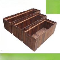 대형 방부목화분 플랜트박스 직사각 옥상 텃밭 화분, 목재, 길이  너비 및 높이 80x40x40 cm