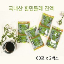 흰민들레즙 국내산 100% 토종 하얀 민들레 흰민들레 포공영 진액 엑기스 즙 차 효능 추천 국산, 60포x2박스