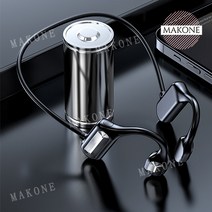 Makone 상표등록 골전도 헤드폰 블루투스 5.0 무선 이어폰 스포츠 이어 버드 라디오 시스템 헤드셋 전화 오토바이 헬멧, 레드