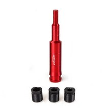 알루미늄 높이 조절 레버 자동차 기어 시프트 노브 익스텐더 시프터 싱글 벤드, 02 red