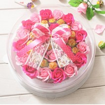 츄파춥스 원형케익 발렌타인 화이트 데이 사탕 선물, 츄파춥스원형케익 핑크