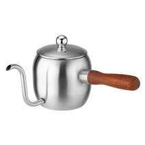 나이스티 싱글 핸들 스테인리스 스틸 덮개 드립포트 500ml, 1개, 실버