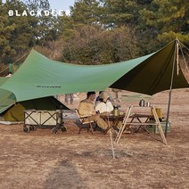 BLACKDEER 캠핑 면타프 헥사 렉타 방수 자외선차단 6종, 폴대2개, 추가구성 폴대