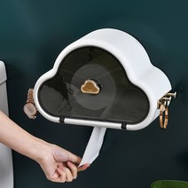 올곧음 욕실방수선반 무타공 구름 화장지 휴지걸이 티슈홀더 티슈걸이 다용도 욕실수납 욕실 방수선반, 오랜지
