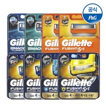 [질레트]프로쉴드/퓨전/마하 면도날 4입, 1개, 4개