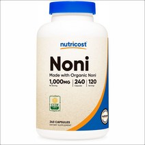 뉴트리코스트 노니 추출물 1000mg x 240 캡슐, 1개, 기본