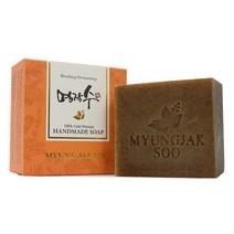 명작수 모낭 여드름 트러블 어성초 cp 숙성 천연 보습 클렌징 비누, 105g, 1개