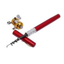 휴대용 펜 낚시대(전용 릴 포함) 언제어디든 간편하게 미니낚시대, 실버