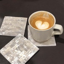 [바보사랑] 자개 사각 컵받침 미니트레이, 디자인선택:유니온 / 컬러:화이트