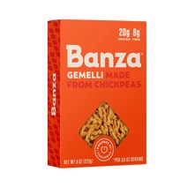 Banza 칙피 제멜리 고단백 숏 파스타 227g 2팩 - 다이어트 병아리콩 통곡물 스파게티