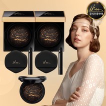 (본품2개+리필1개) 이희 마블 에센스 헤어쿠션 (라인 쉐도우 빈모 새치커버 헤어팩트), 블랙(본품)2개+리필1개(다크브라운)