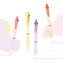 자바 체크 3볼 3색볼펜 0.5mm 초저점도, 형광주황