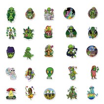 ufo버거 빵틀10/50PCS 멋진 UFO 외계인 스티커 노트북 물병 스케이트 보드 기타 방수 미적 낙서 데칼 팩 아, 02 50pcs-Random