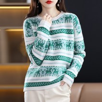 일선 브랜드 카운터 철수 컷 라벨 캐시미어 스웨터 여성용 새끼 사슴 울 스웨터 봄과 가을 니트 바닥 셔츠