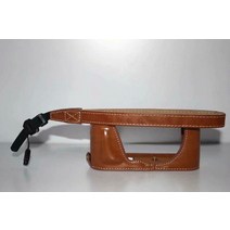 카메라 케이스 가죽 보호용 하프 케이스 그립 스트랩 라이카 CL 19301 디지털 카메라용, 02 Brown