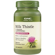 지엔씨 허벌 플러스 밀크씨슬 밀크시슬 엑스트라 스트렝스 1300mg 120 캐플릿 (4개월분), 1팩, 1팩