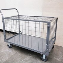 대형 핸드 카트 화물 물류 택배 수납함 산업용 창고, 1000x600x850접이식4인치사일런트휠