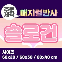 라인팩토리 주문제작 매지컬 반사 슬로건, 60x20, 더블 스웨이드, 핑크