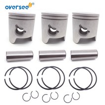보트엔진 고무보트엔진 전기 소형 6k5-11636 피스톤 및 링 6k5-11601-22 +050 for yamaha 선외기 모터 2t 60hp 3cyl parsun t60, 피스톤 및 링 x 3