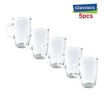 [글라스락] 퓨전 하이볼잔 유리 머그컵 대 510ml 무지 상품, 5개, 5개
