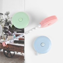 JStrading 의상학과 신학기 준비물 미싱 재봉틀 의류부자재, 54. 파스텔 자동줄자 (파스텔블루)
