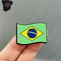 냉장고 예쁜 자석 현관문 여행 마그넷 마그네틱 귀여운 인테리어 1pcs pvc 국기 만화 중국 캐나다 영국 미국 한국 프랑스 호주 스티커, 협력사, 오렌지