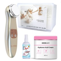 딥클렌징 온열 음이온 기능 닥터힐링 갈바닉 마사지기, 세트상품, 갈바닉 1개 + 화장솜 1개 + 수분크림 1개