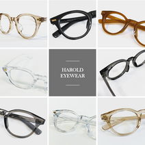 HAROLD 클리어 라운드 투명 뿔테 안경 여자 남자 도수없는 블루라이트 차단 안경테 무도수 남녀공용 패션 시력보호 안경태