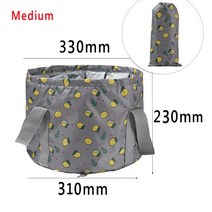 노천탕 안부럽다 가정용 통 목욕조 임산부 아기 애견 접이식 세면대 여행 캠핑 버킷 낚시 발 목욕 싱크 세, 04 Gray M