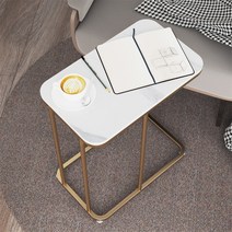 YEAR COLOR 당일배송 대리석 사이드 테이블 거실 소파 협탁 침대 보조 간이 탁자 2colors, 나노골드