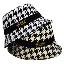 캡이요 CEY 2318 하운즈투스 Houndstooth 벙거지 버킷햇 남자 여자 남성 여성 패션 커플 남녀공용 모자